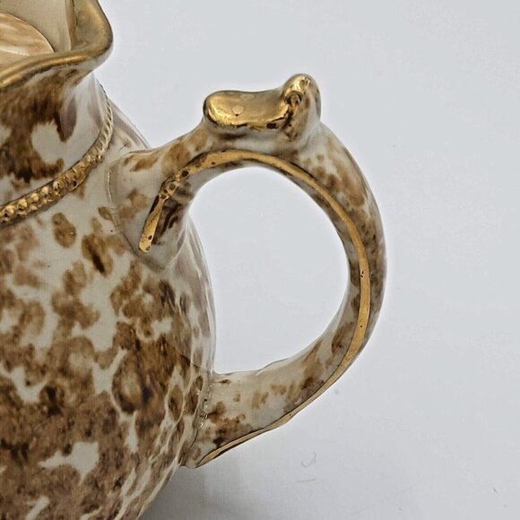 Arthur Wood 3125 Teapot – England – Vintage Floral Gilded Globe Mark – 1930s–40s - Picture 8 of 10